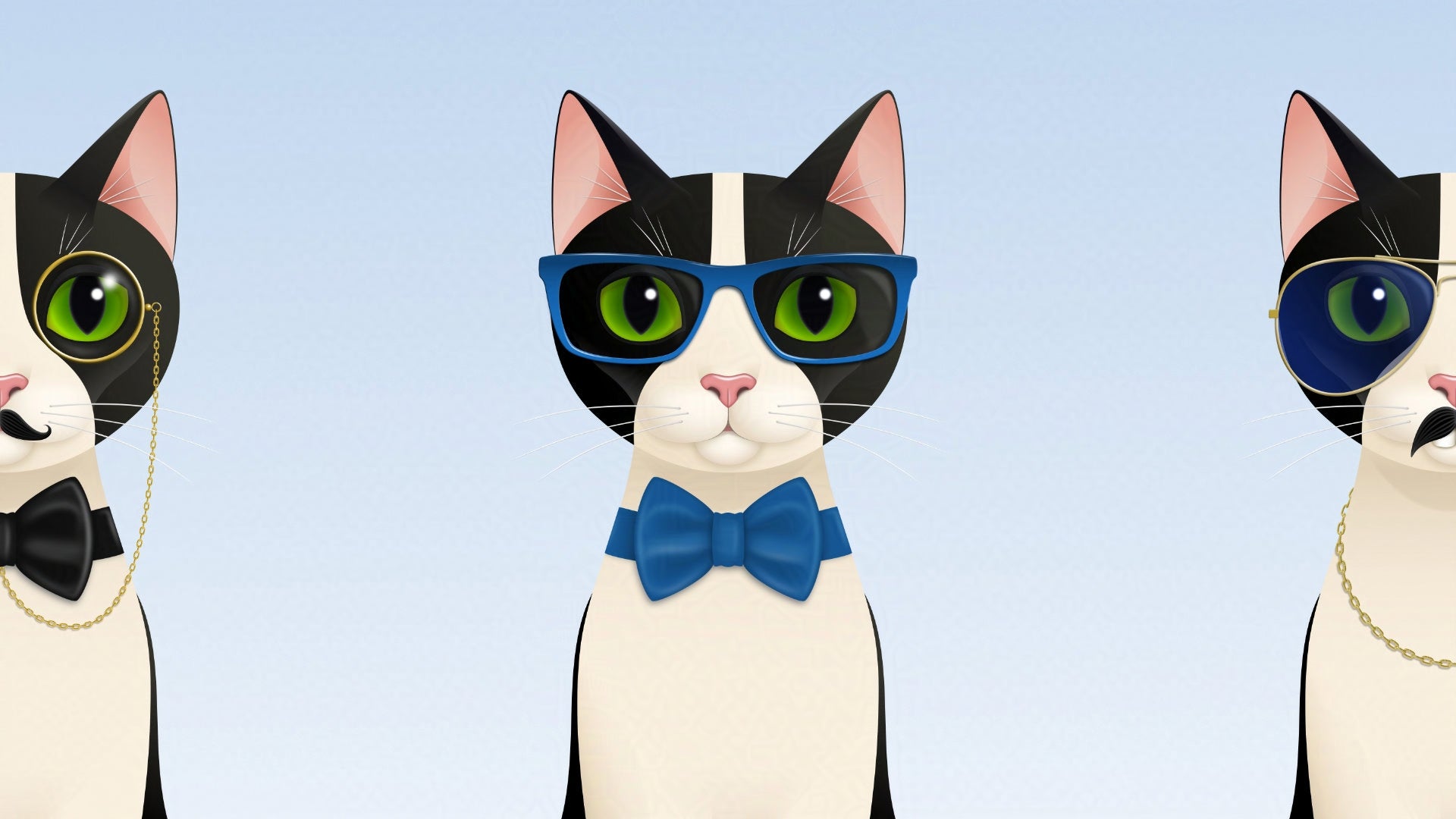 Hero banner showing Smudge as Mr Cat with glasses and bow tie – blue background